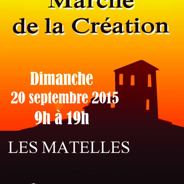 Affiche du marché de la création des Matelles