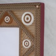 Miroir en dentelle de carton marron