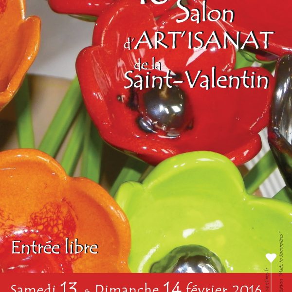 Affiche du 10e Salon d' Art'isanat de la Saint Valentin