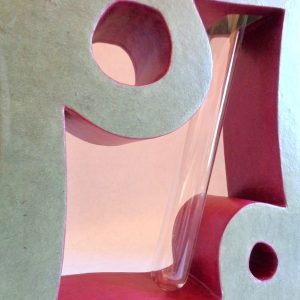 Soliflore en carton - Vert olive/Framboise – Image 3