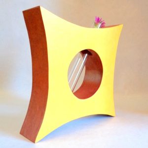 Soliflore en carton - Jaune ocre/Rouille – Image 3