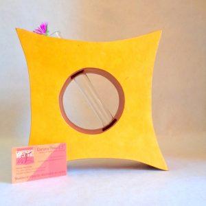 Soliflore en carton - Jaune ocre/Rouille