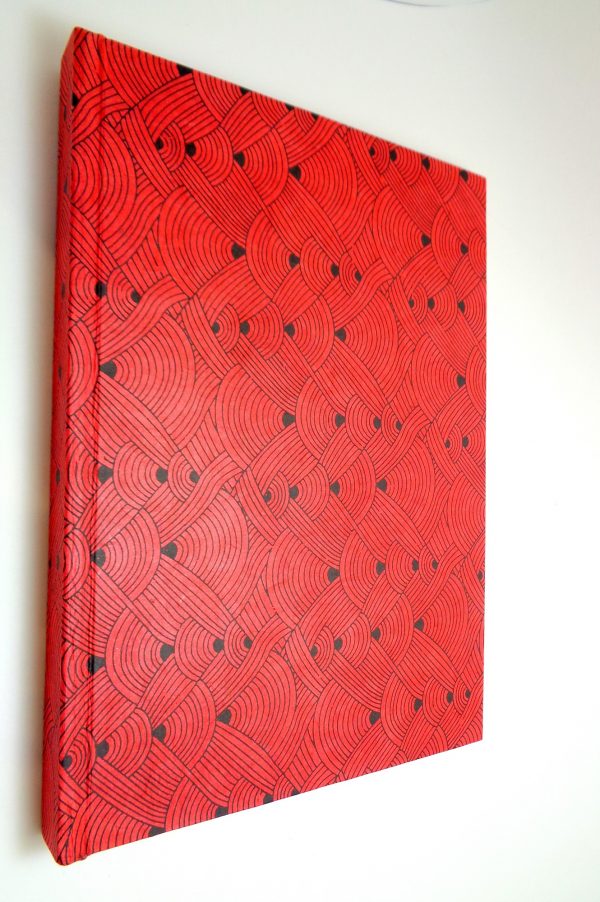 Carnet A5 - 14,5 cm X 21 cm - "Rouge nœuds" - 160 pages