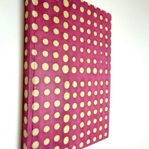 Carnet A5 - 14,5 cm X 21 cm - Bordeaux/pois blancs - 144 pages – Image 3