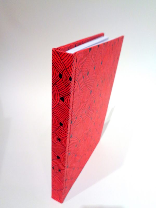 Carnet A5 - 14,5 cm X 21 cm - "Rouge nœuds" - 160 pages