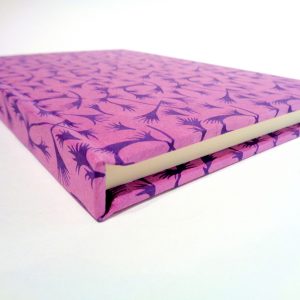 Carnet A5 - 14.5 cm X 21 cm - Mauve à motifs violets - 144 pages – Image 2