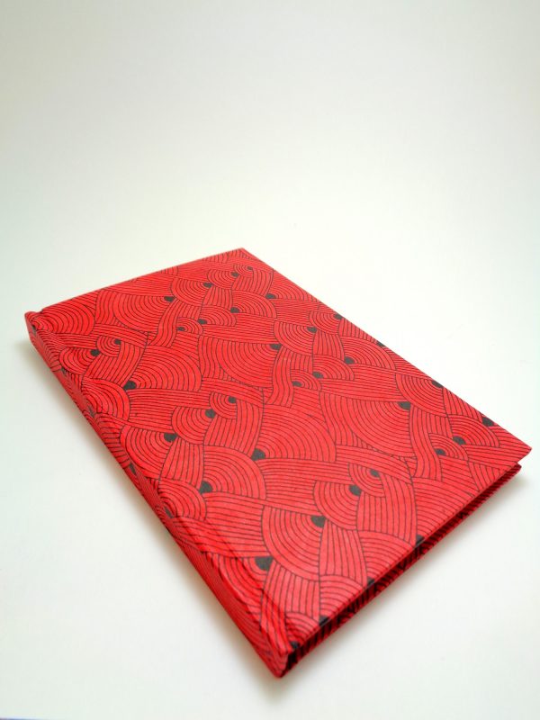 Carnet de poche - 10 cm X 15 cm - "Rouge noeuds" - 128 pages