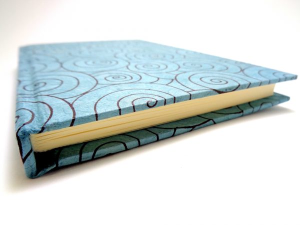 Carnet de poche - 10 cm X 15 cm - Bleu à cercles noirs - 128 pages