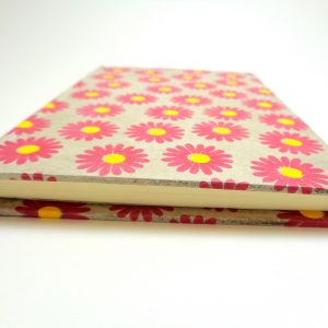 Carnet de poche - 10 cm x 15 cm - Gris à fleurs - 128 pages – Image 3