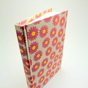 Carnet de poche - 10 cm x 15 cm - Gris à fleurs - 128 pages – Image 4