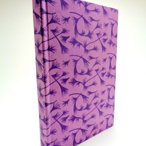 Carnet de poche - 10 cm X 15 cm - Mauve à motifs violets - 128 pages