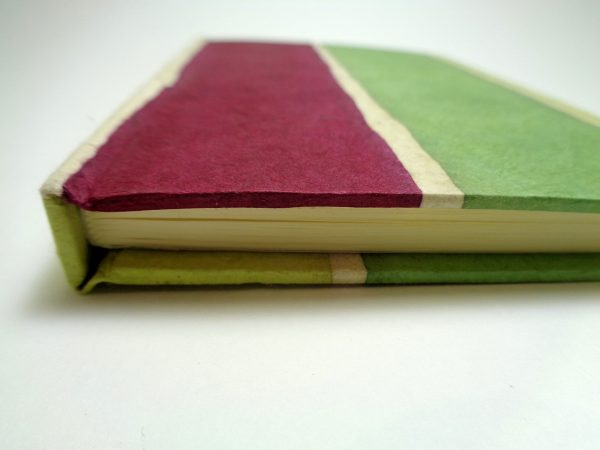 Carnet de poche - 10 cm X 15 cm - Bordeaux/Vert - 128 pages