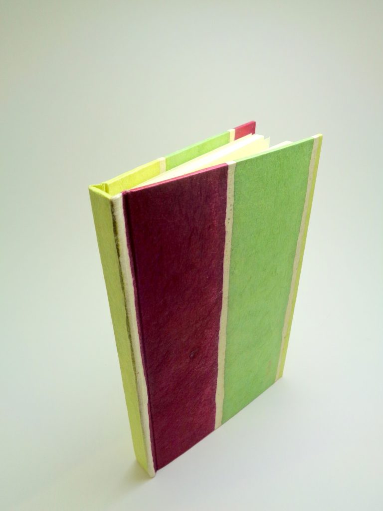 Carnet de poche - 10 cm X 15 cm - Bordeaux/Vert - 128 pages