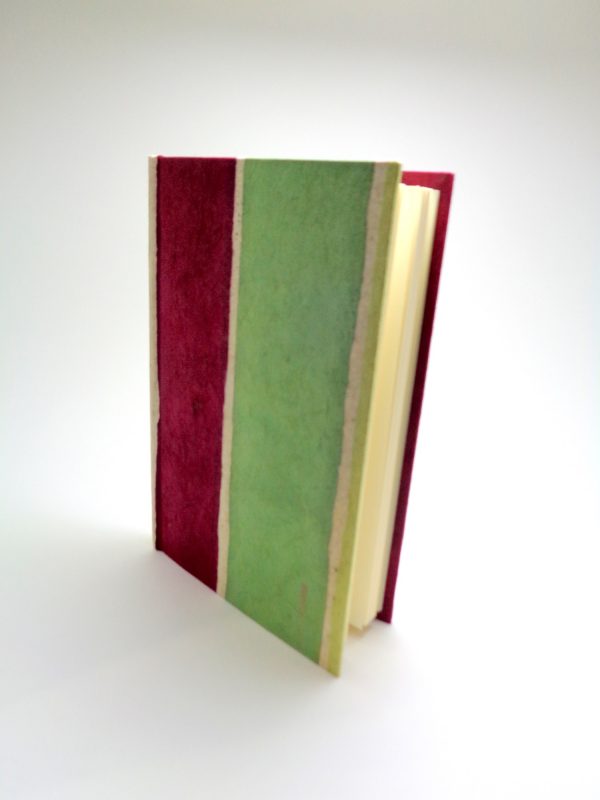Carnet de poche - 10 cm X 15 cm - Bordeaux/Vert - 128 pages