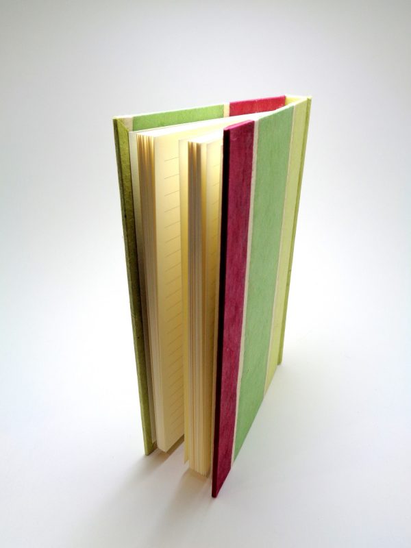 Carnet de poche - 10 cm X 15 cm - Bordeaux/Vert - 128 pages