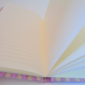 Carnet de poche - 10 cm X 15 cm - Mauve/pois blancs - 128 pages – Image 2