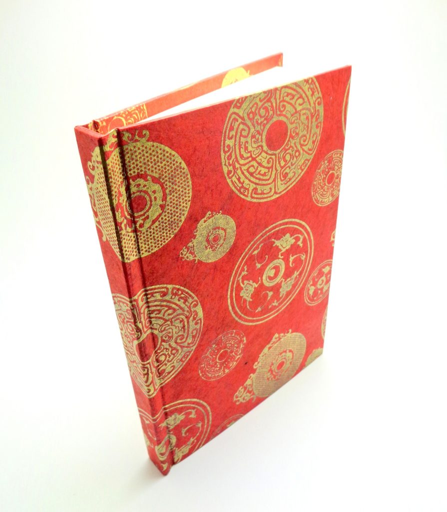 Carnet de poche - 10 cm x 15 cm - Rouge et Or - 128 pages