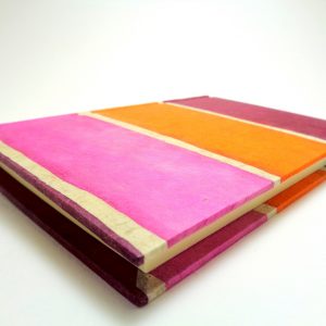 Carnet de poche - 10 cm x 15 cm - Bordeaux/Orange/Rose - 144  pages – Image 3