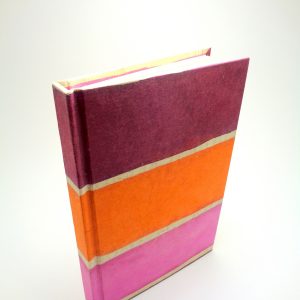 Carnet de poche - 10 cm x 15 cm - Bordeaux/Orange/Rose - 144  pages