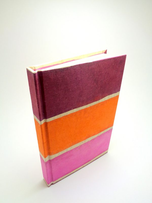 Carnet de poche - 10 cm x 15 cm - Bordeaux/Orange/Rose - 144  pages