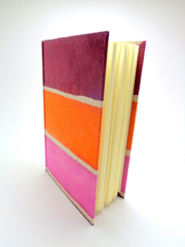 Carnet de poche - 10 cm x 15 cm - Bordeaux/Orange/Rose - 144  pages
