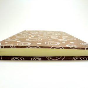 Carnet de poche - 10 cm X 15 cm - Marron à cercles blancs - 144 pages – Image 3