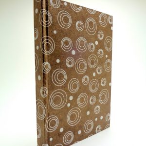 Carnet de poche - 10 cm X 15 cm - Marron à cercles blancs - 144 pages