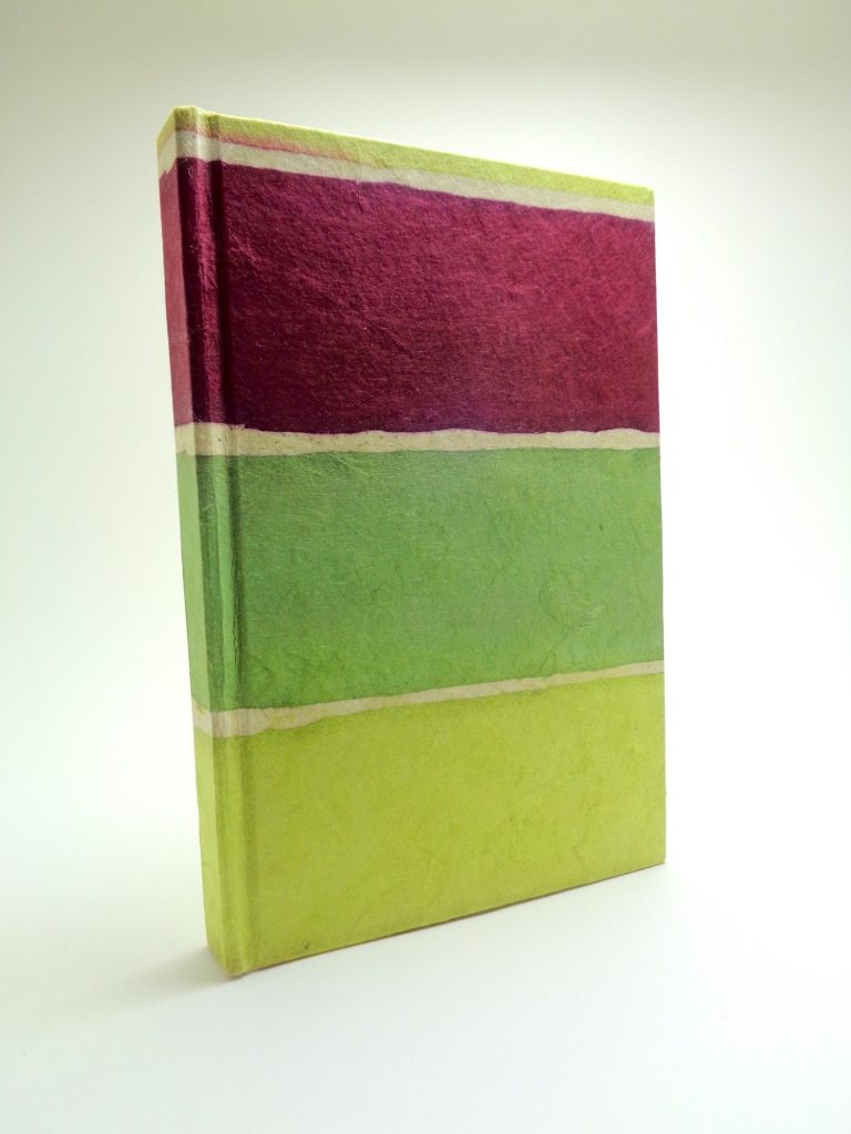 Carnet de poche - 10 cm x 15 cm - Bordeaux/Vert - 144  pages