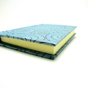 Petit carnet de poche - 6,8 cm x 10,5 cm - Bleu cercles noirs - 128 pages – Image 2