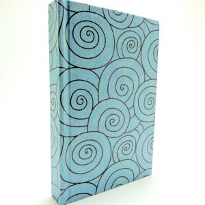 Petit carnet de poche - 6,8 cm x 10,5 cm - Bleu cercles noirs - 128 pages