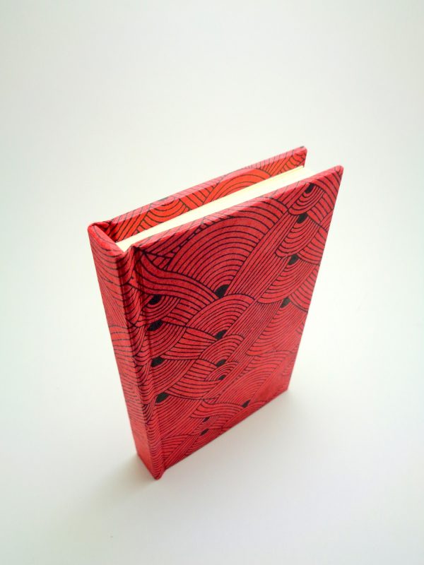 Petit carnet de poche - 6,8 cm X 10,5 cm - "Rouge noeuds" - 128 pages