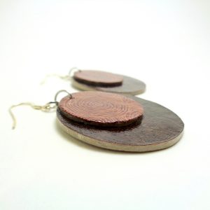 Boucles d'oreille rondes en carton - Marron/rondo marron - Argent 925 – Image 2