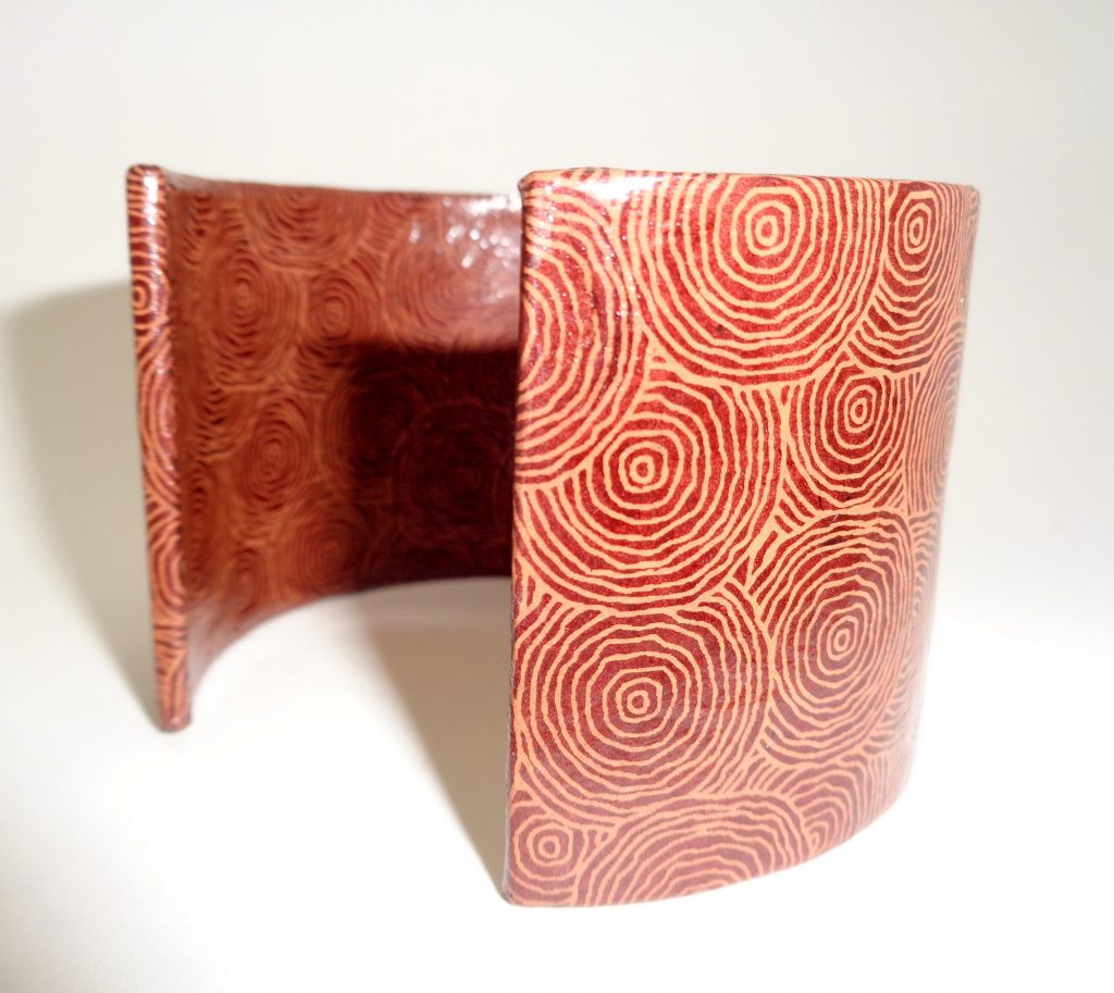 Bracelet manchette en carton - Rondo-Marron