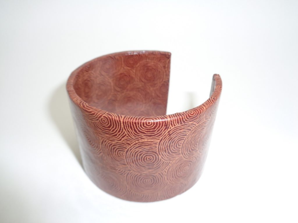 Bracelet manchette en carton - Rondo-Marron
