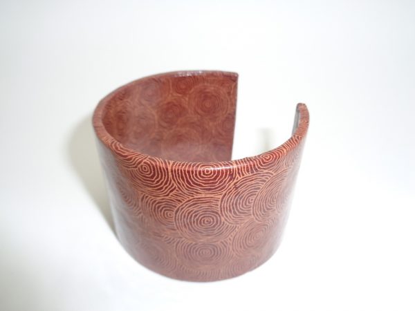 Bracelet manchette en carton - Rondo-Marron