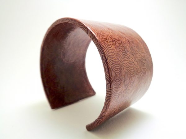 Bracelet manchette en carton - Rondo-Marron