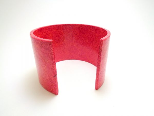 Bracelet manchette en carton - Rondo-Rose