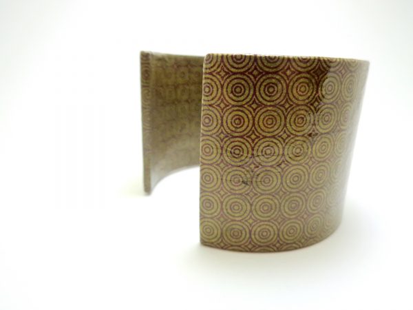 Bracelet manchette en carton - Rondo-Vert