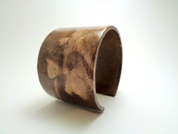 Bracelet manchette en carton - Ombres Marron