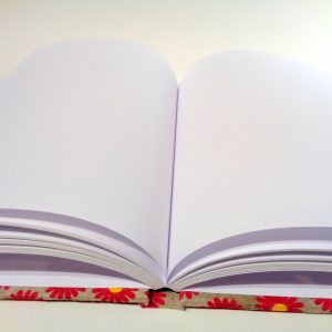 Carnet A5 - 14,5 cm X 21 cm - Gris à fleurs rose - 160 pages – Image 2