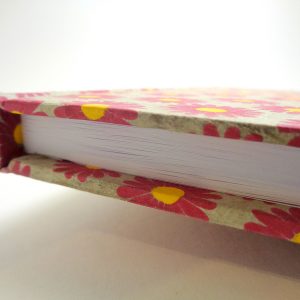 Carnet A5 - 14,5 cm X 21 cm - Gris à fleurs rose - 160 pages – Image 4