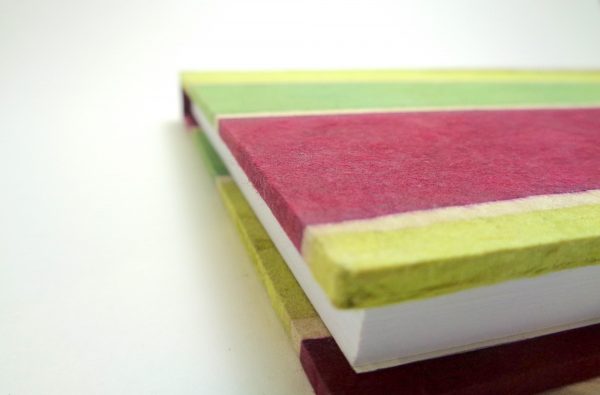 Carnet A5 - 14,5 cm X 21 cm - Bordeaux/Vert - 160 pages