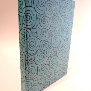 Carnet A5 - 14,5 cm X 21 cm - Bleu à cercles noirs - 160 pages – Image 4