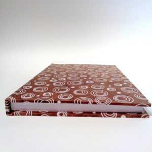 Carnet A5 - 14,5 cm X 21 cm - Marron à cercles blancs - 160 pages – Image 3