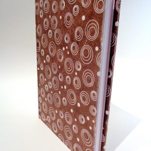 Carnet A5 - 14,5 cm X 21 cm - Marron à cercles blancs - 160 pages – Image 4