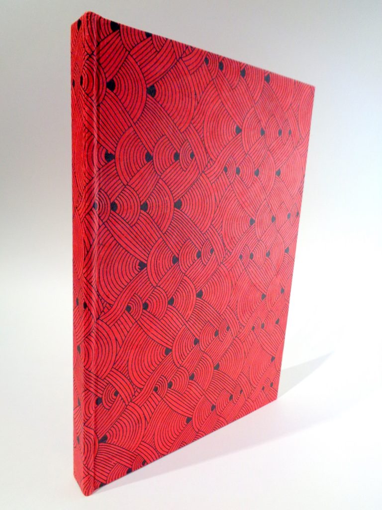 Carnet A5 - 14.5 cm x 21 cm - "Rouge noeuds" - 144 pages