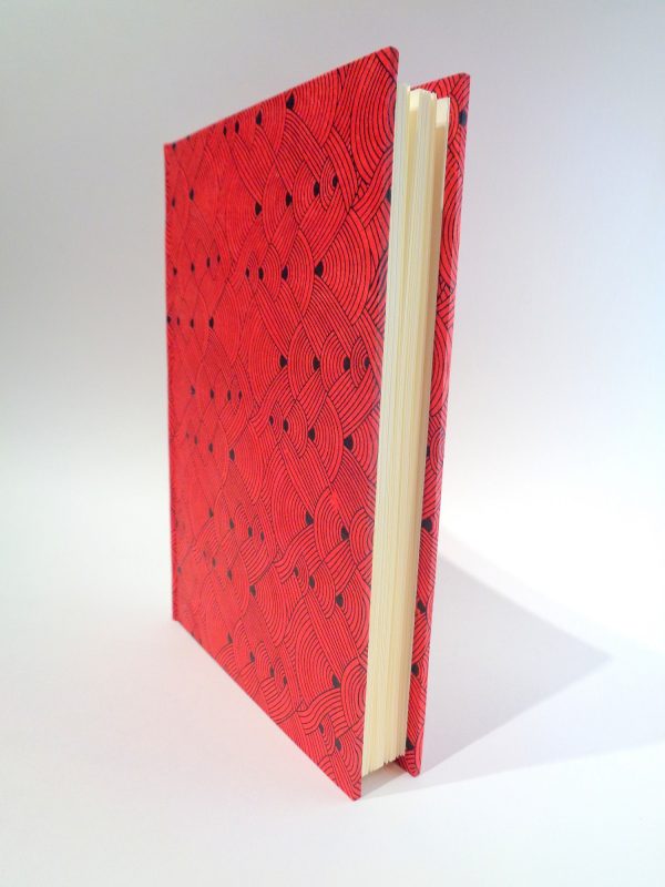 Carnet A5 - 14.5 cm x 21 cm - "Rouge noeuds" - 144 pages