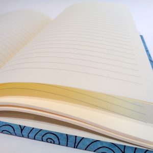 Carnet A5 - 14.5 cm x 21 cm - Bleu cercles noirs - 144 pages – Image 3