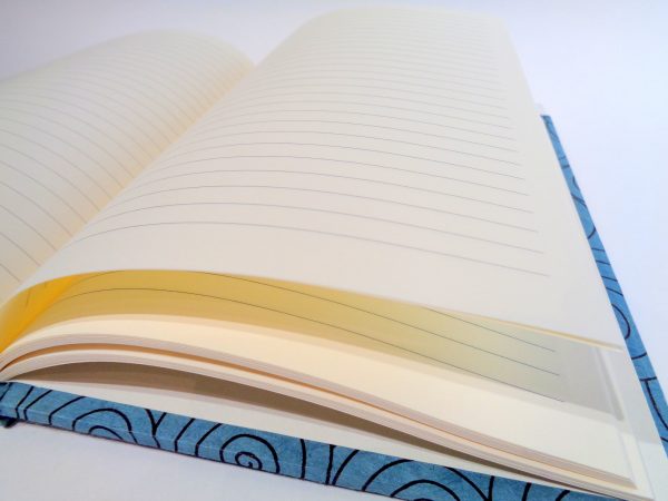 Carnet A5 - 14.5 cm x 21 cm - Bleu cercles noirs - 144 pages