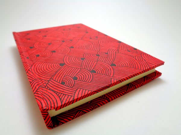 Carnet de poche - 10 cm x 15 cm -  "Rouge noeuds" - 144  pages